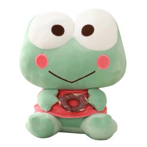Oreiller en peluche grenouille