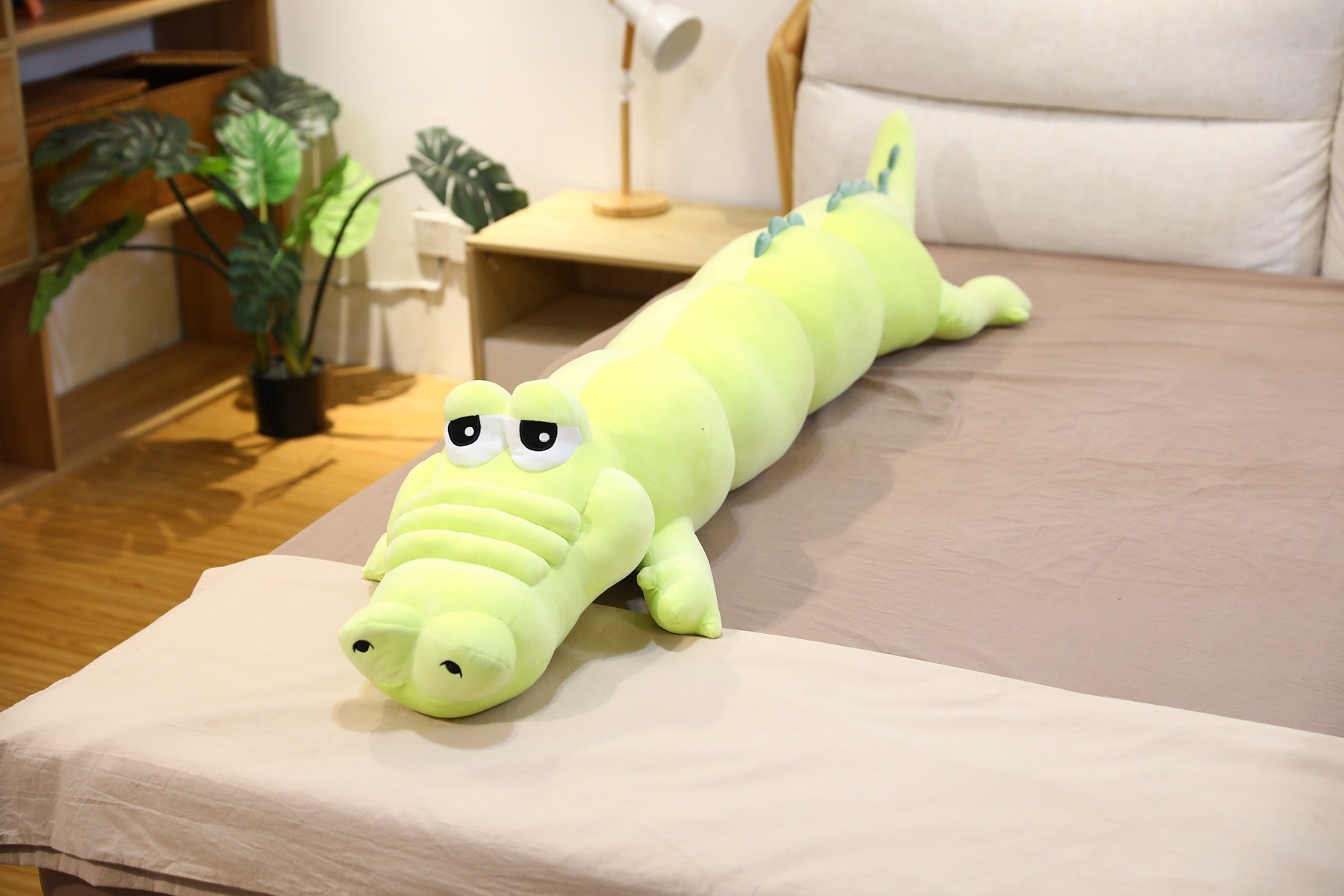 crocodile-peluche-geant-vert.jpg - Peluche carlin