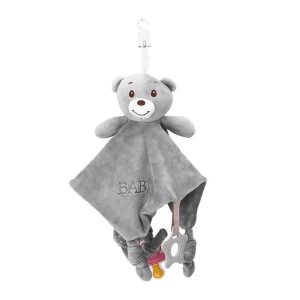 Doudou Bébé peluche Ours Gris