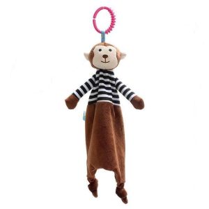 Doudou Bébé Singe Marron