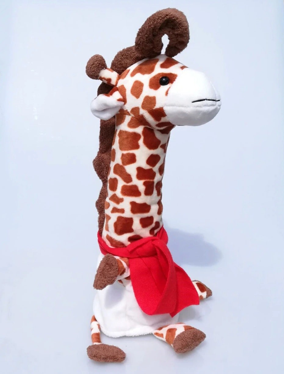 doudou-marionnette-girafe-rouge.jpg - Peluche carlin