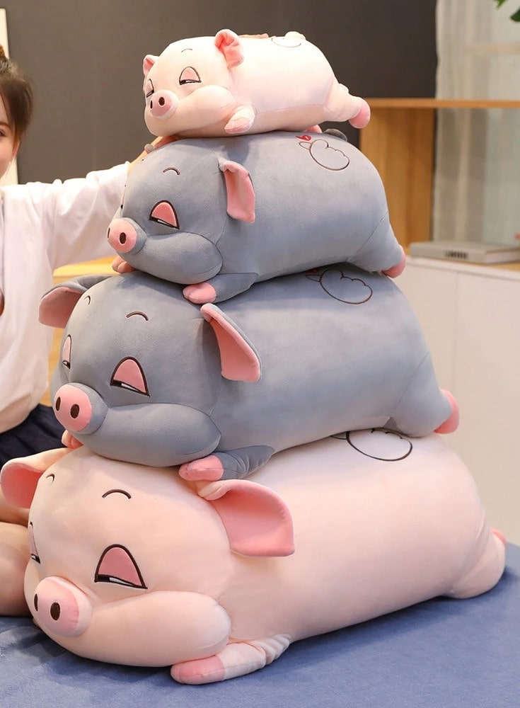 peluche-cochon-gris-rose.jpg - Peluche carlin