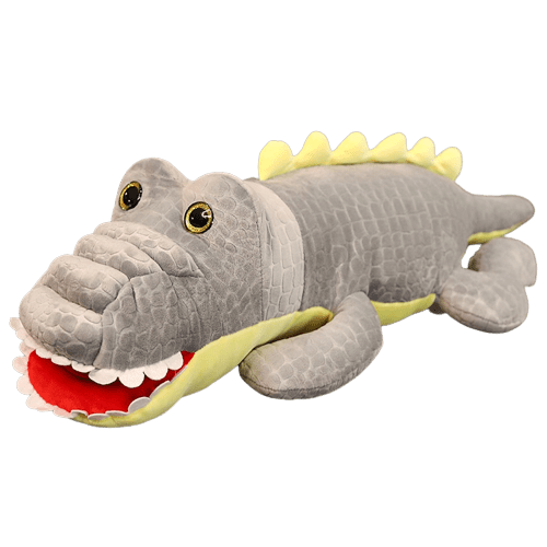 peluche-crocodile-ecaille-gris-mignon.png - Peluche carlin