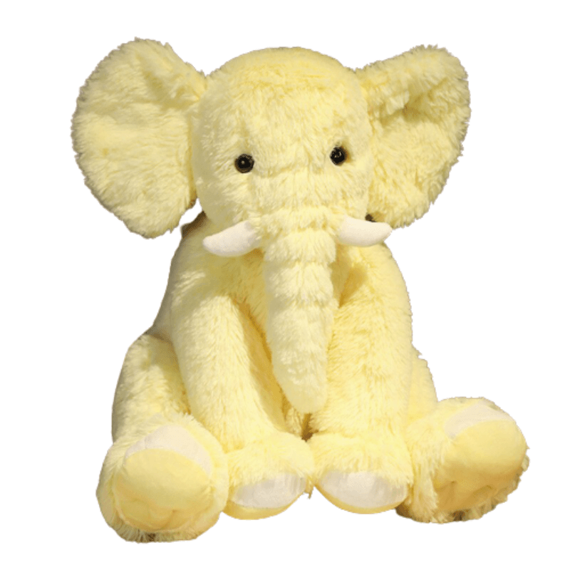 Doudou Éléphant peluche Jaune
