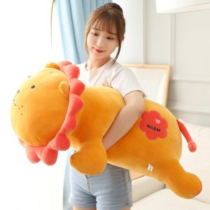 Peluche Lion Géant Mignon Couché