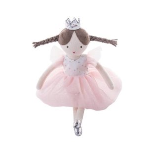 Poupée Peluche Ballerine Rose Robe