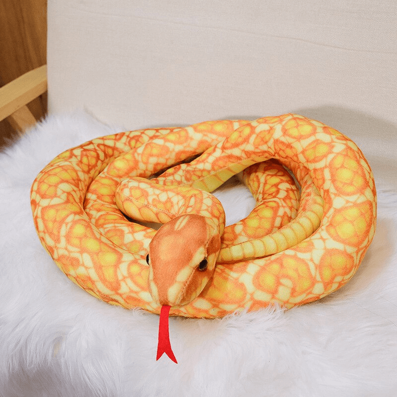 serpent-en-peluche-jaune-et-blanc.png - Peluche carlin